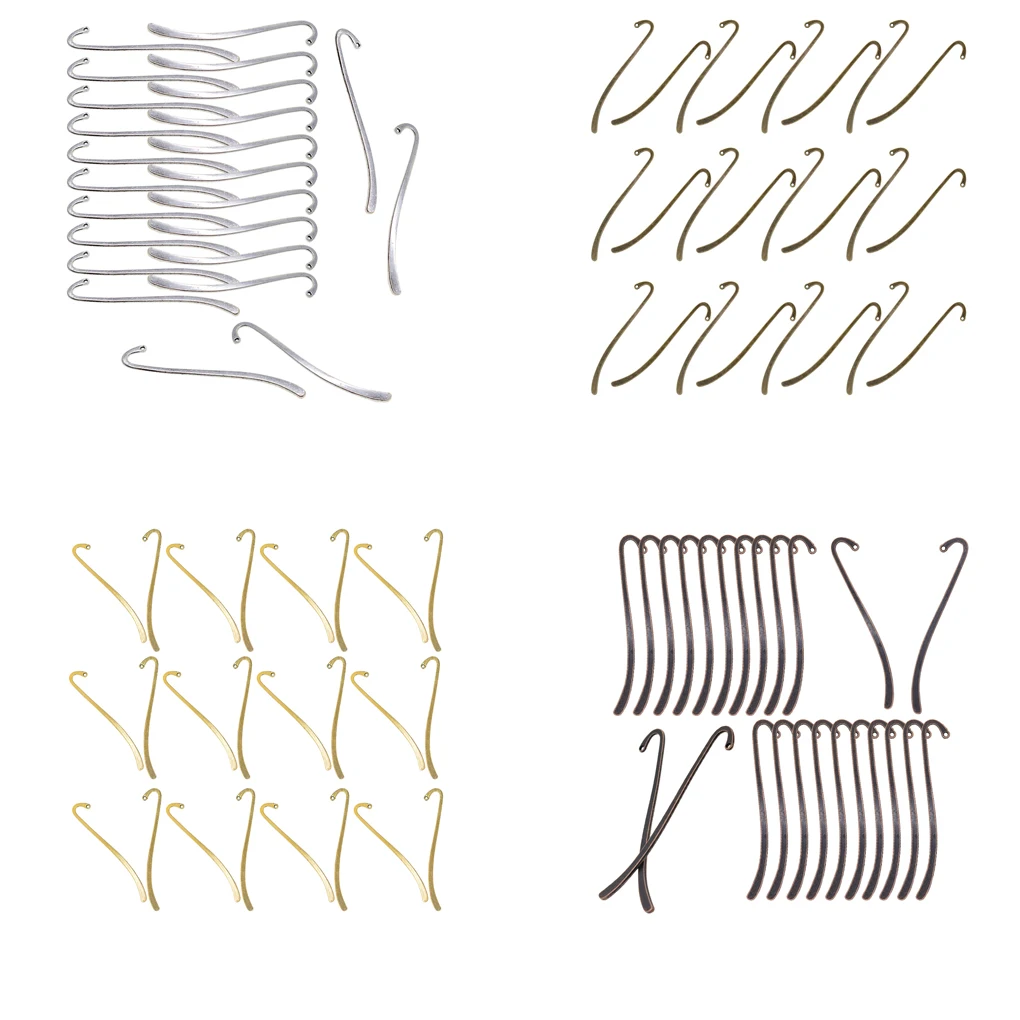 

Закладка-крючок из цинкового сплава, коллекционная фурнитура для самостоятельного изготовления украшений под античное золото, 24 штуки