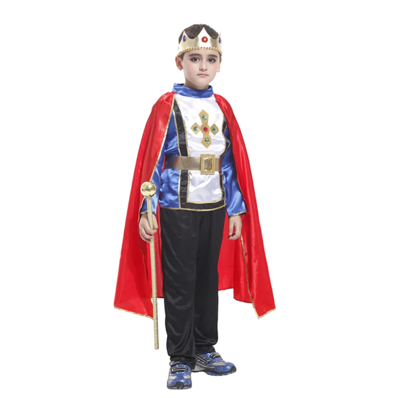Детская одежда для Дня всех святых В король Принц с украшением в виде короны