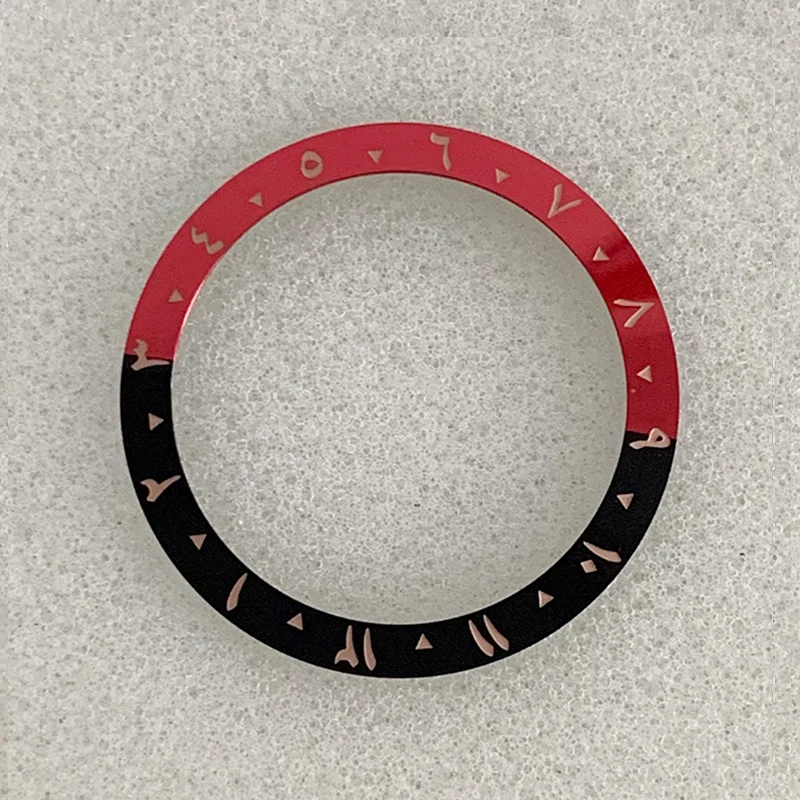 38mm Arabic Numeral Sloped Aluminum Bezel Insert Ring Inner Diameter 30.5mm Fits Mechanical Men's Watch Replacement Repair Parts