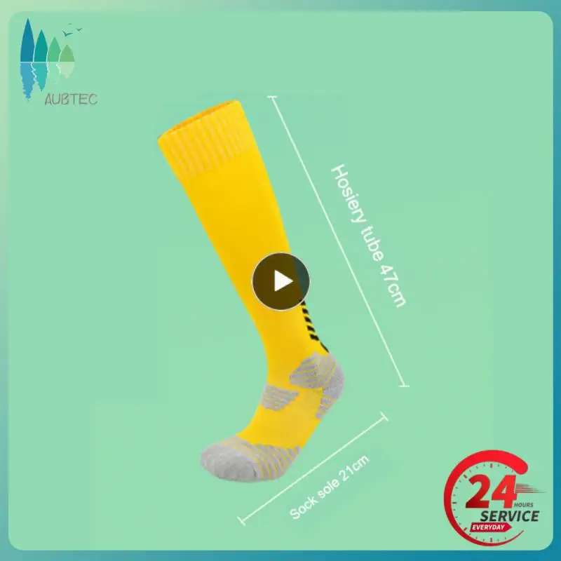 

Autumn Children Football Socks Non-slip Long Tube Over The Knee Socks Sports Student Stockings Towel Bottom High Socks