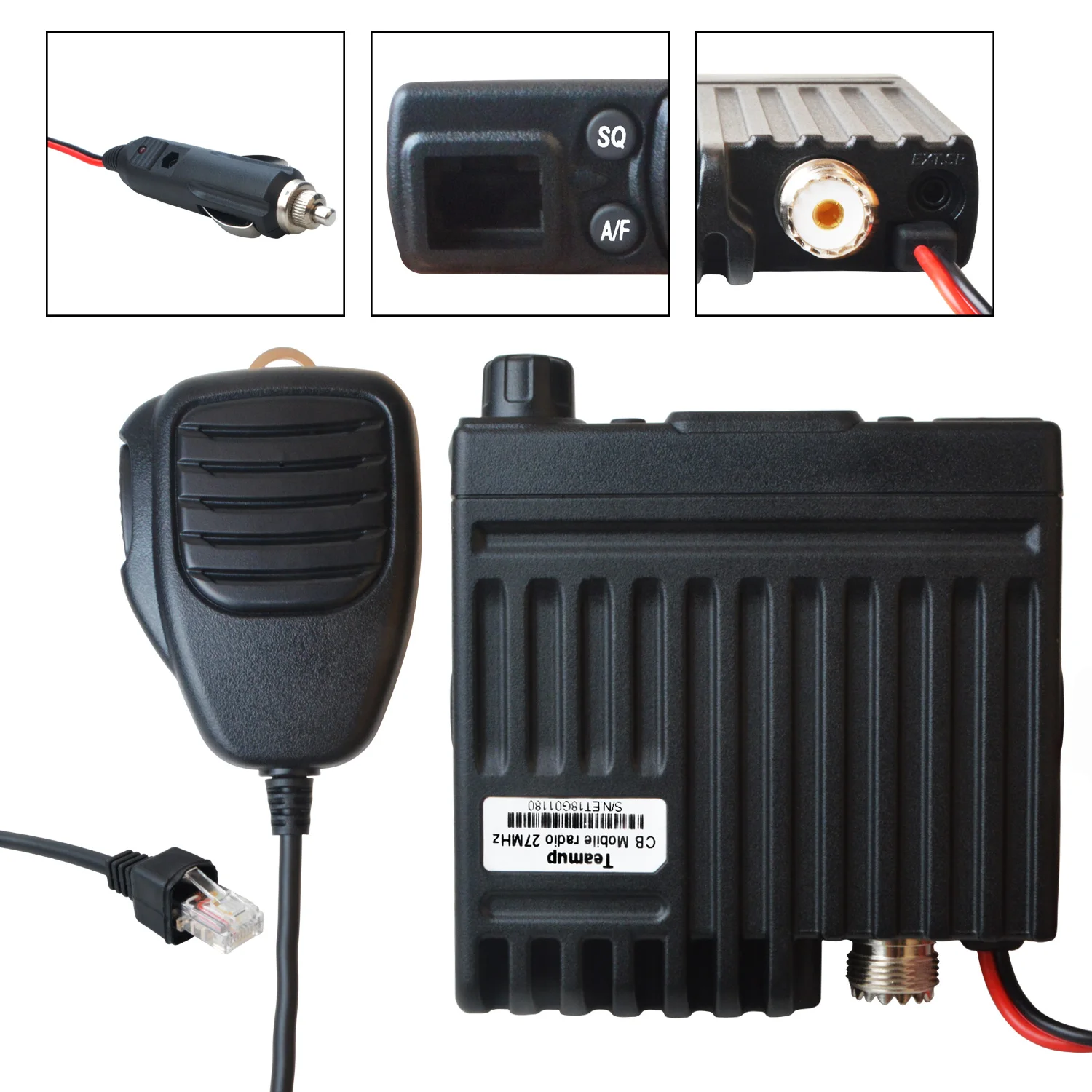 Мобильная радиостанция CB Citizen Band 26 965-27 405 MHz FM/AM 4W 40CH walkie talkie Ham radio station Transceiver |