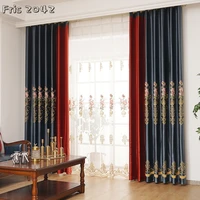 embroidery curtains for living dining room bedroom finished custom light luxury silk american home custom shading