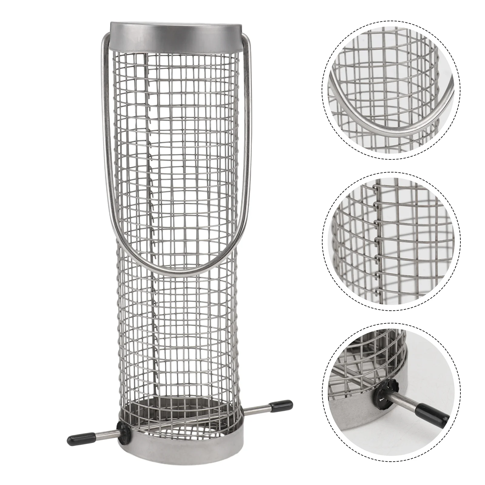 

Stainless Steel Bird Feeder Feeding Apparatus Cage Toys The Birds Balcony Supplies Hanging Container Finch Feeders