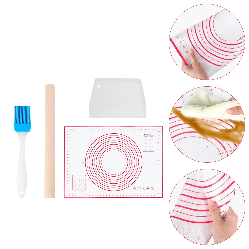 

Mat Silicone Rolling Dough Pastry Bread Fondant Pizzarollerrollcut Pin Crust Pie Liner Ovencookie Tools Making Sheet