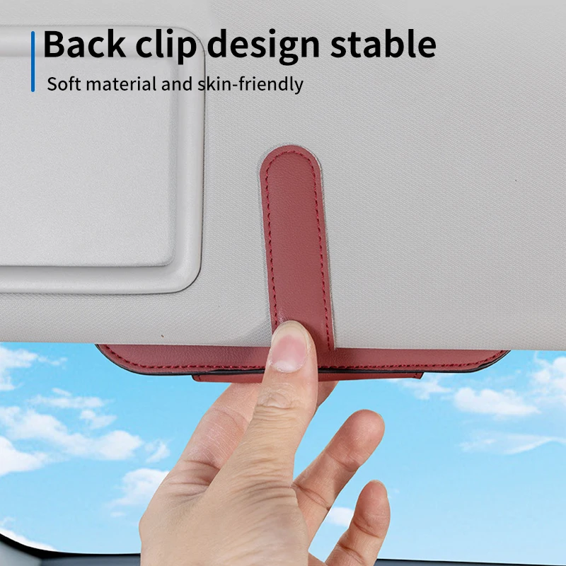 Автомобильный козырек держатель для очков кожаный магнитный ящик хранения