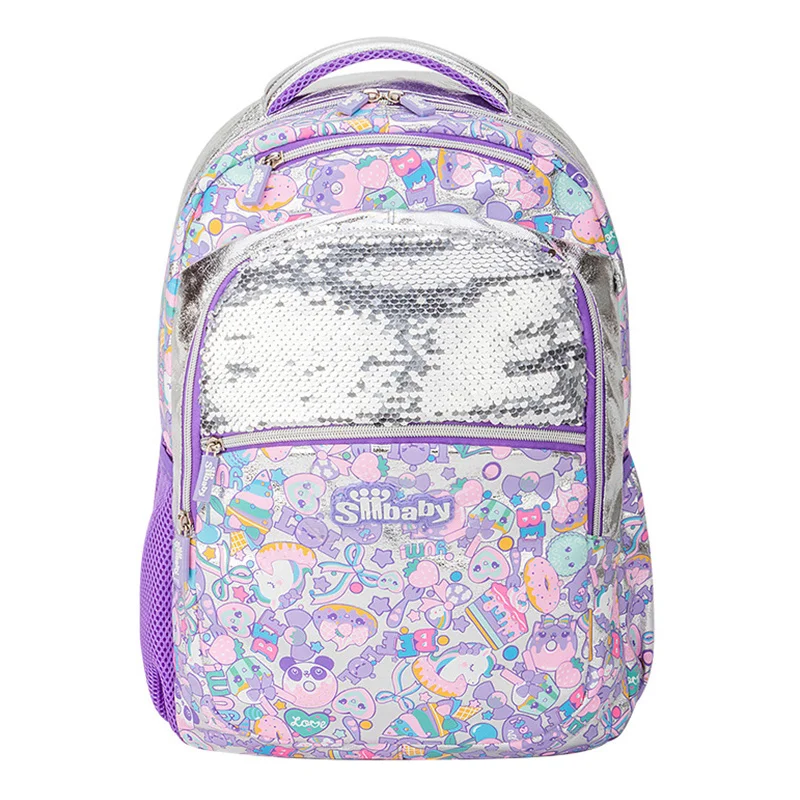 

Quality High School Bag Sequin Backpack Female Large Capacity Primary Reduce The Burden To Protect Spine
