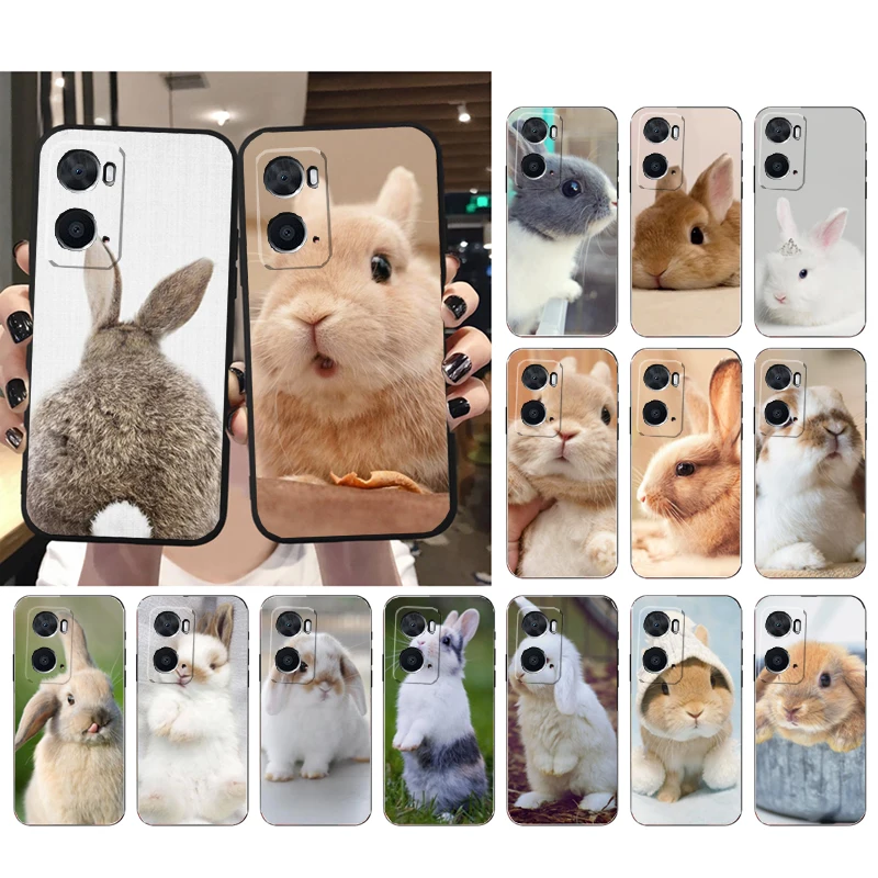 

Beautiful Bunny Rabbits Phone Case for OPPO A77 A57 A57S A78 A96 A91 A54 A74 A94 A73 A52 A53A53S A15 A16 A17 Funda