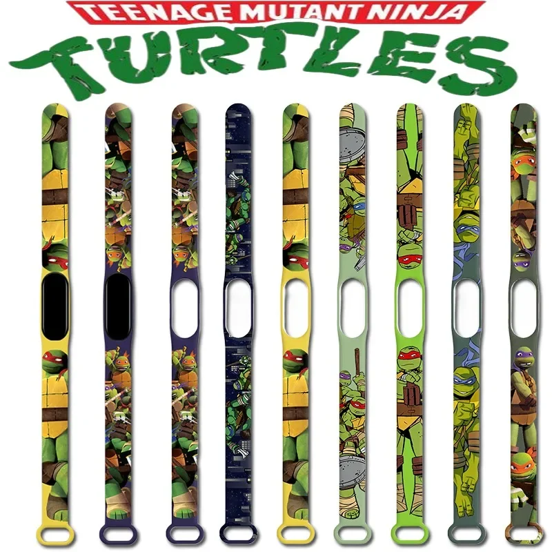 Ремешок с принтом черепашек-ниндзя TMNT ремешок для браслета Xiaomi 7/6/5/4/ремень