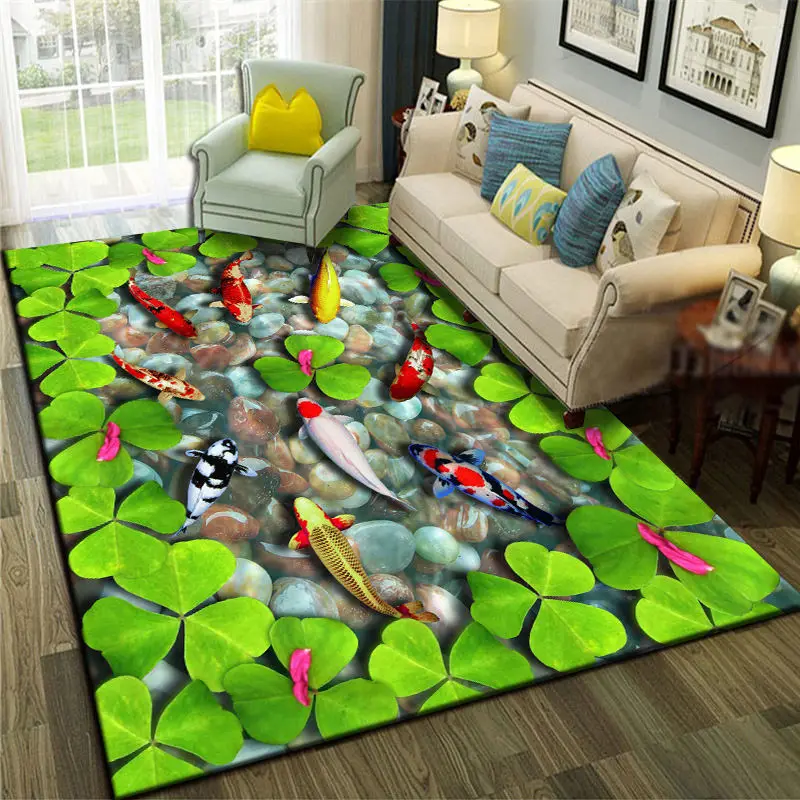 

Modern Geometric Printing Carpet Home Decoration Living Room Rug Washable Bathroom Mat Bedroom Anti-slip and Dirt-resistant Rugs