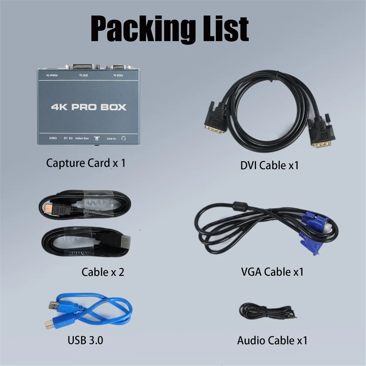 DVI VGA HDMI-совместимый с картой захвата Usb3.0 4k Pro Box Hd Устройство видео Loop Out 1080p 60fps Plug and