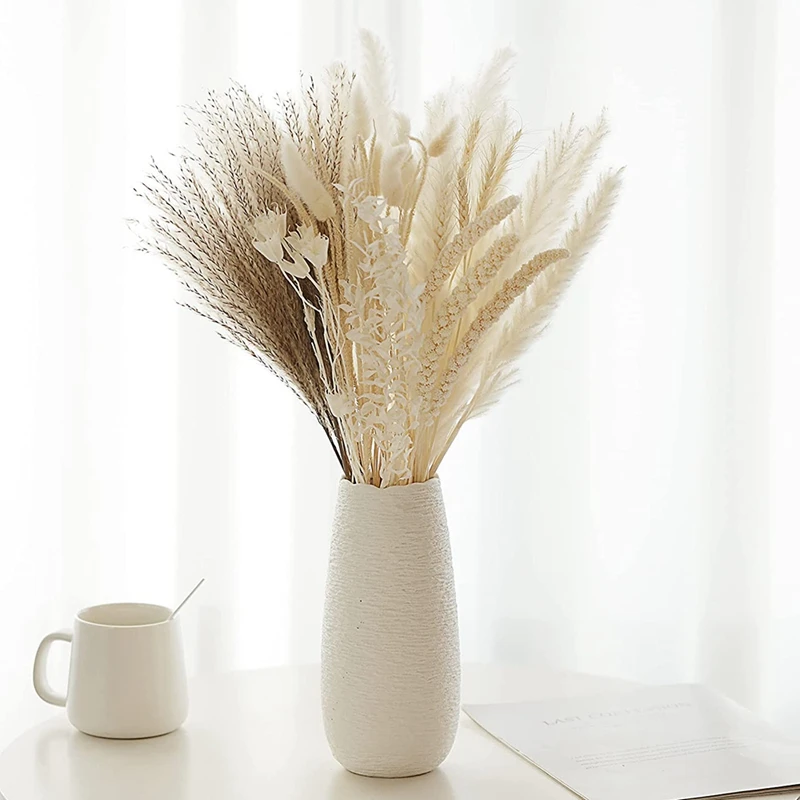 

Natural Dried Pampas Grass - 85 Stems Assorted Dried Flowers For Vase Boho Home Decor For Wedding Decoration 17Inch