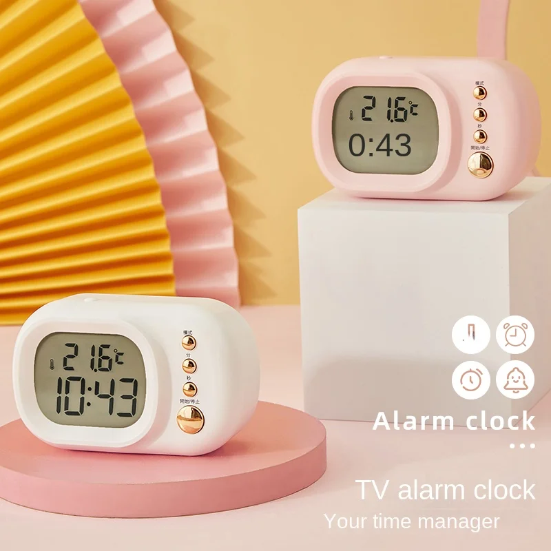 

Light Luxury Table Watch Desk Clock Students Use Silent Bedside Clock Timers Boys and Girls Lovely Wake-up Artifact