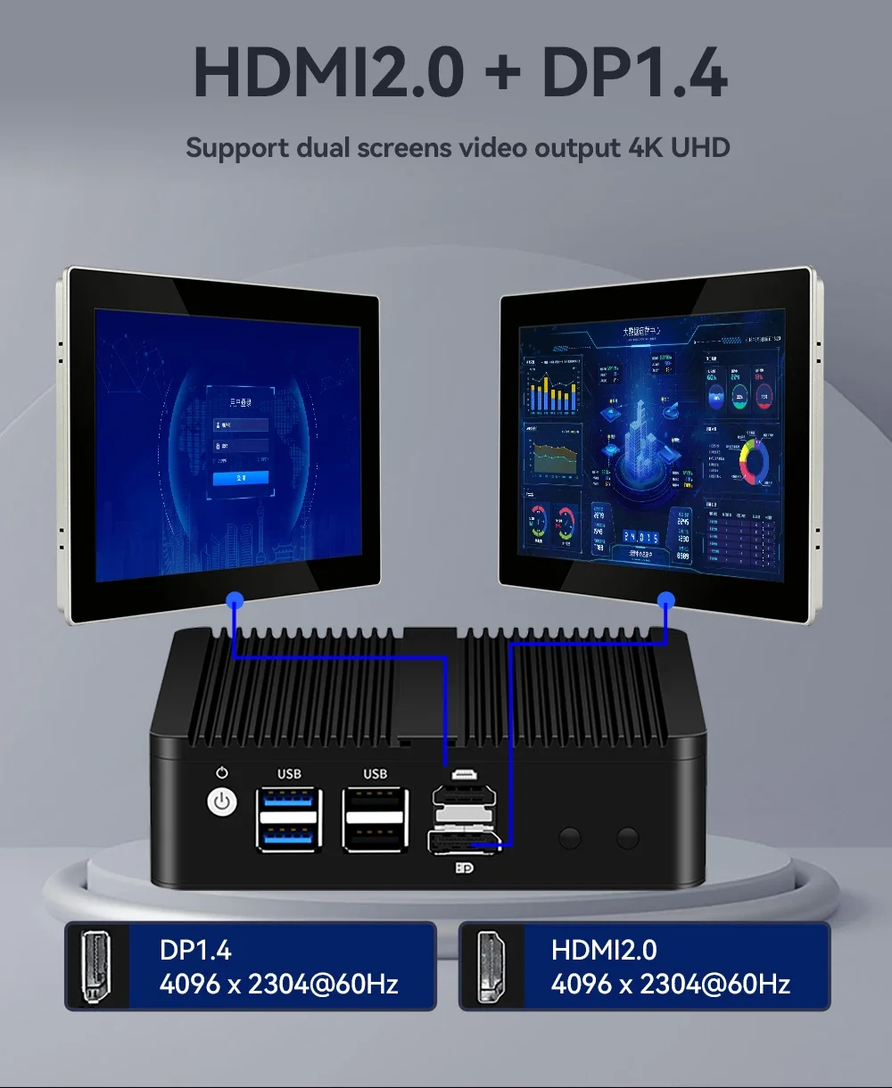 Pfsense сетевой мини-ПК N100 DDR5 HDMI/DP M.2 NVMe SSD 4x Intel Ethenret i225V i226V Windows11 Linux X86 мягкий