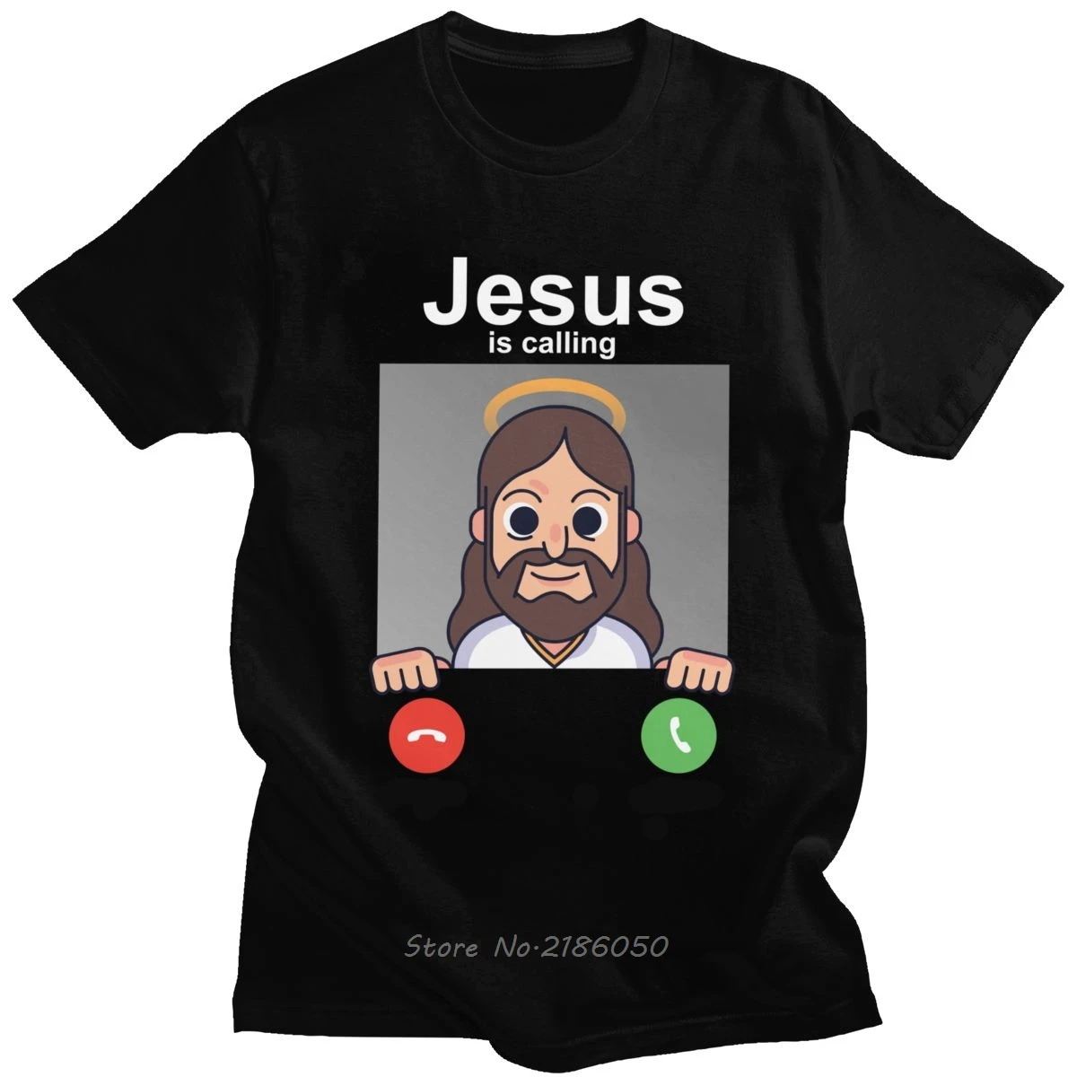 

Christianity Church Faith T-shirt Men Short Sleeve God Believer Gift Funny Christian Jesus Is Calling T Shirt Casual Cotton Tee