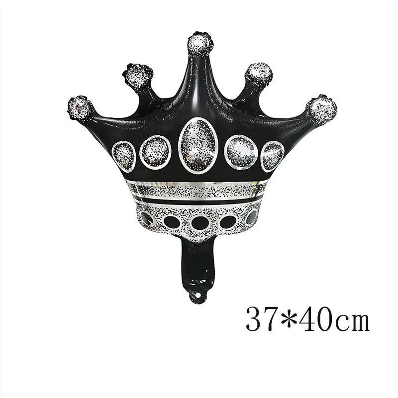 5/10 шт. Мини Золотая Корона фольгированные воздушные шары серебряные черные