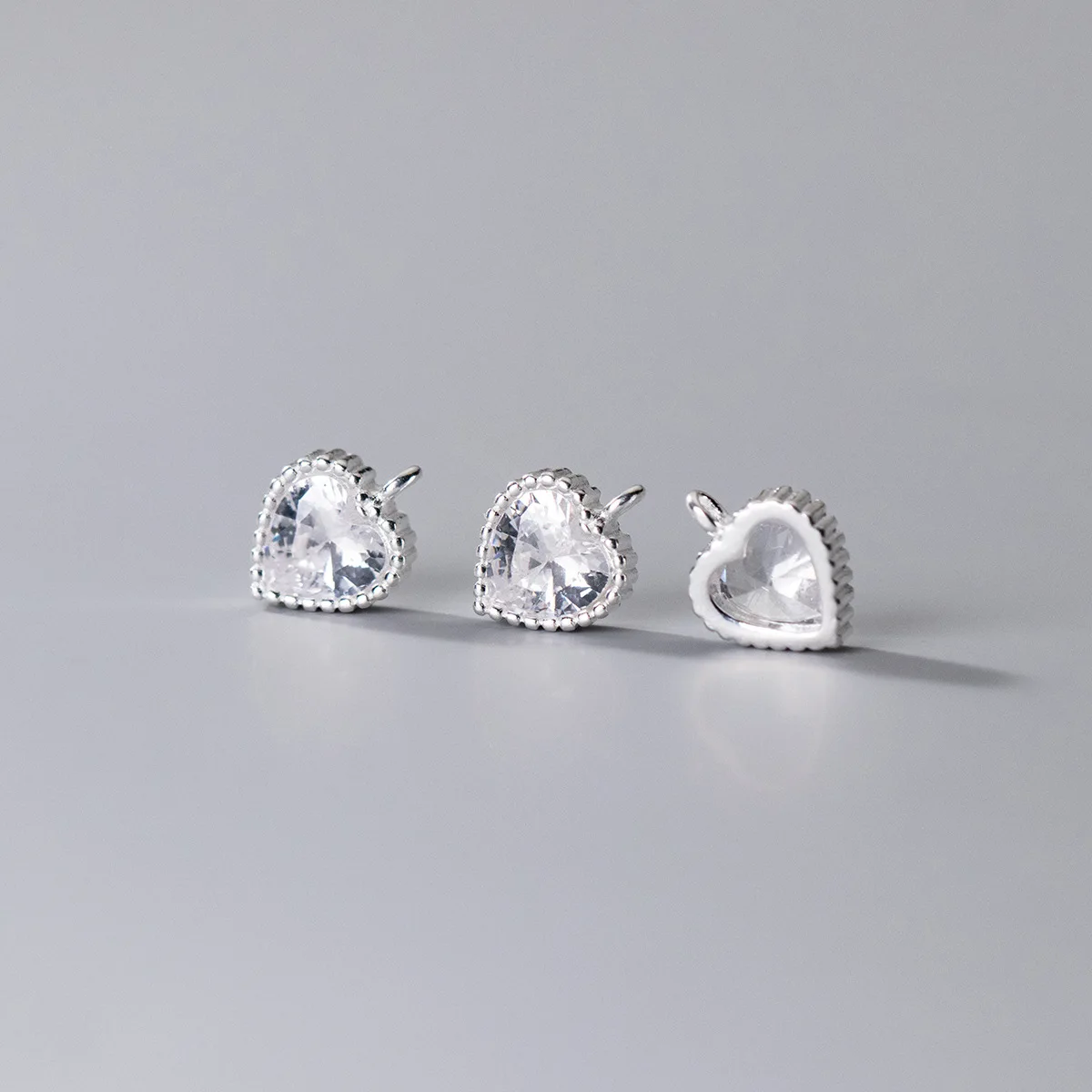 Женское серебряное ожерелье сделай сам 1 шт./лот подвеска в виде сердца из серебра