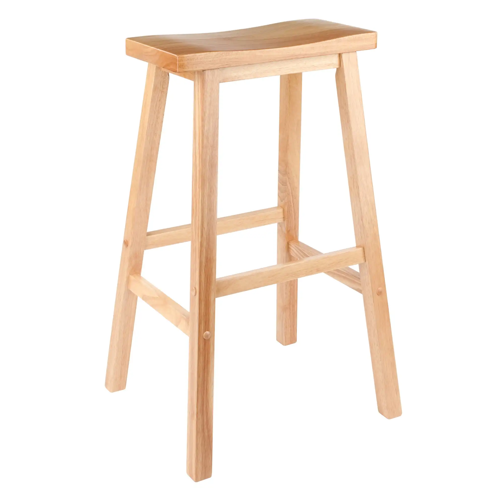 

Wood Satori Saddle Seat Bar Stool, Natural Finish