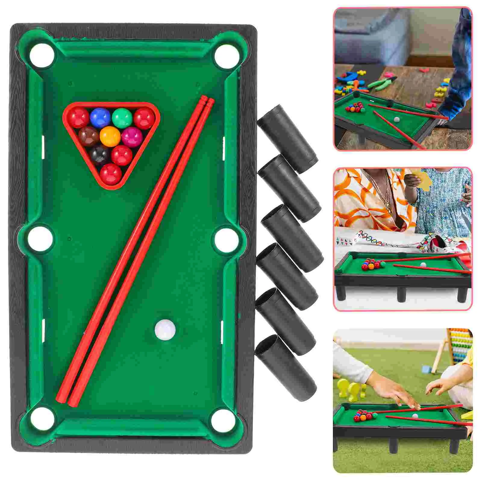 

Mini Toys Kids Children's Billiard Table Game Portable Miniature Pool Desktop Travel