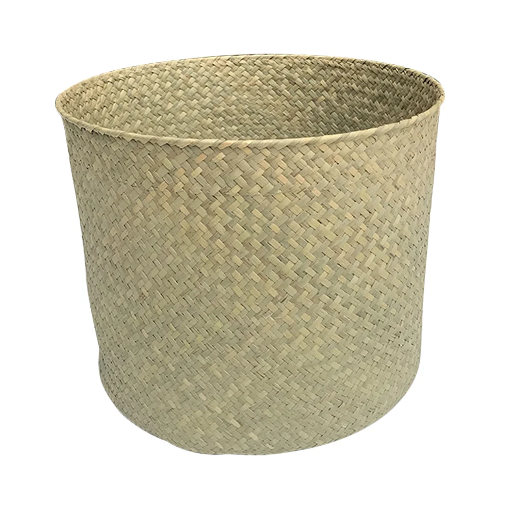 

Круглая плетеная корзина в пасторальном стиле, Многофункциональная Корзина, настольный контейнер для всякой всячины
