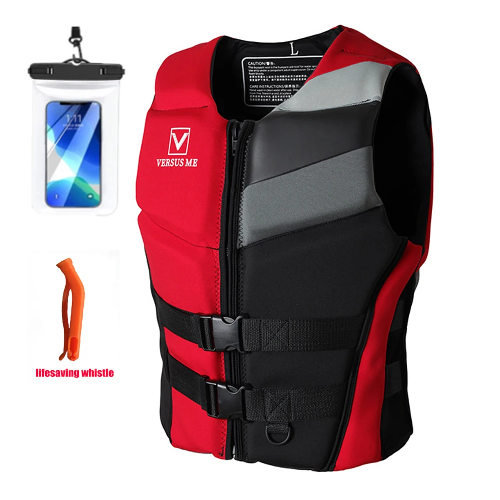 

2022 Adult Big Buoyancy Swimming Vest Neoprene Life Jacket Fishing Sailing Rafting Powerboat Swimming Water Sports Life Jacket
