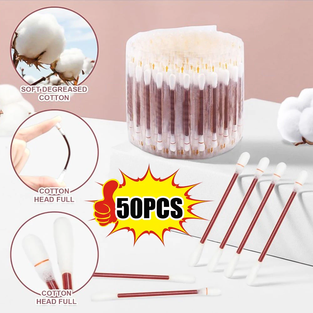 50 шт./лот одноразовые медицинские йодные ватные палочки дезинфицированные йод