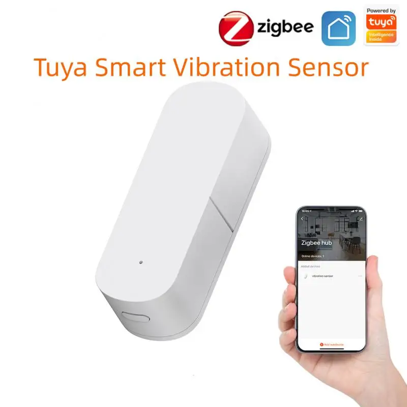 

Tuya Zigbee Smart Vibration Sensor Smart Detection Alarm Home Security Smart Life Control Real-Time Motion Shock Alarm Detector