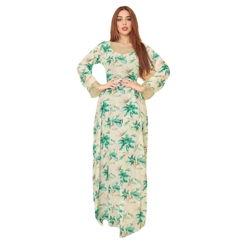 

Мусульманское платье с бриллиантами в марокканском стиле Женская абайя кафтан праздничные вечерние платья для женщин Дубай осеннее мусуль...