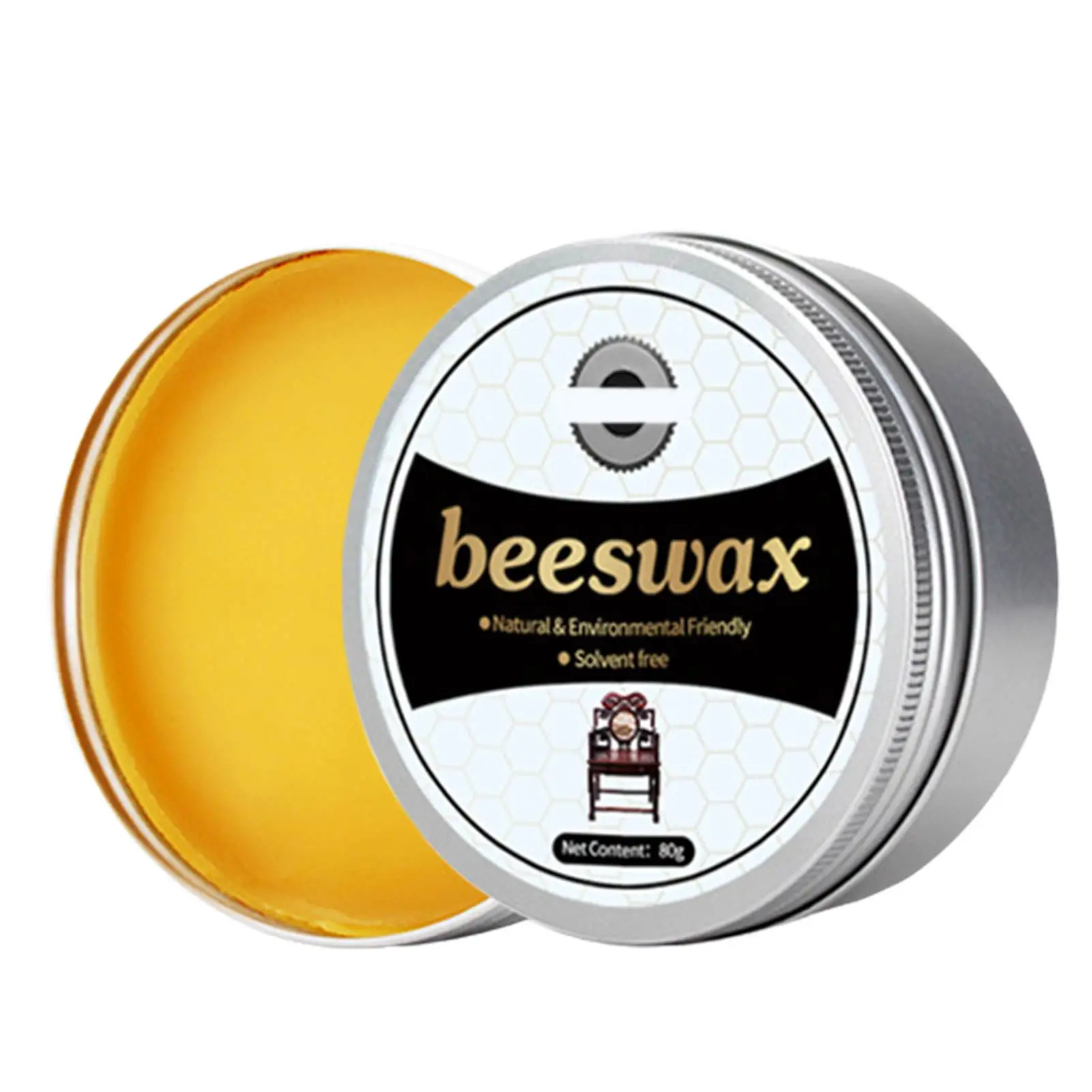 

80g Wood Care Wax Solid Wood Furniture Polishing Seasoning Beeswax Polisher Waterproof Furniture Care Maintenance Beeswax