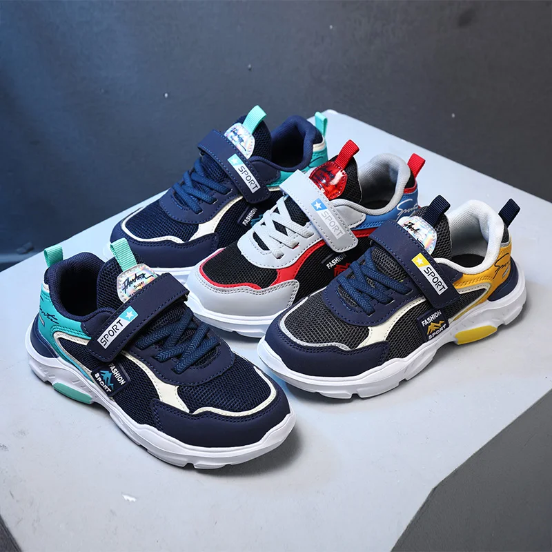 Fashion Four Season Children's Sports Shoes Boys' Running Leisure Breathable Outdoor Kids Casual Shoes Lightweight Sneaker Shoes