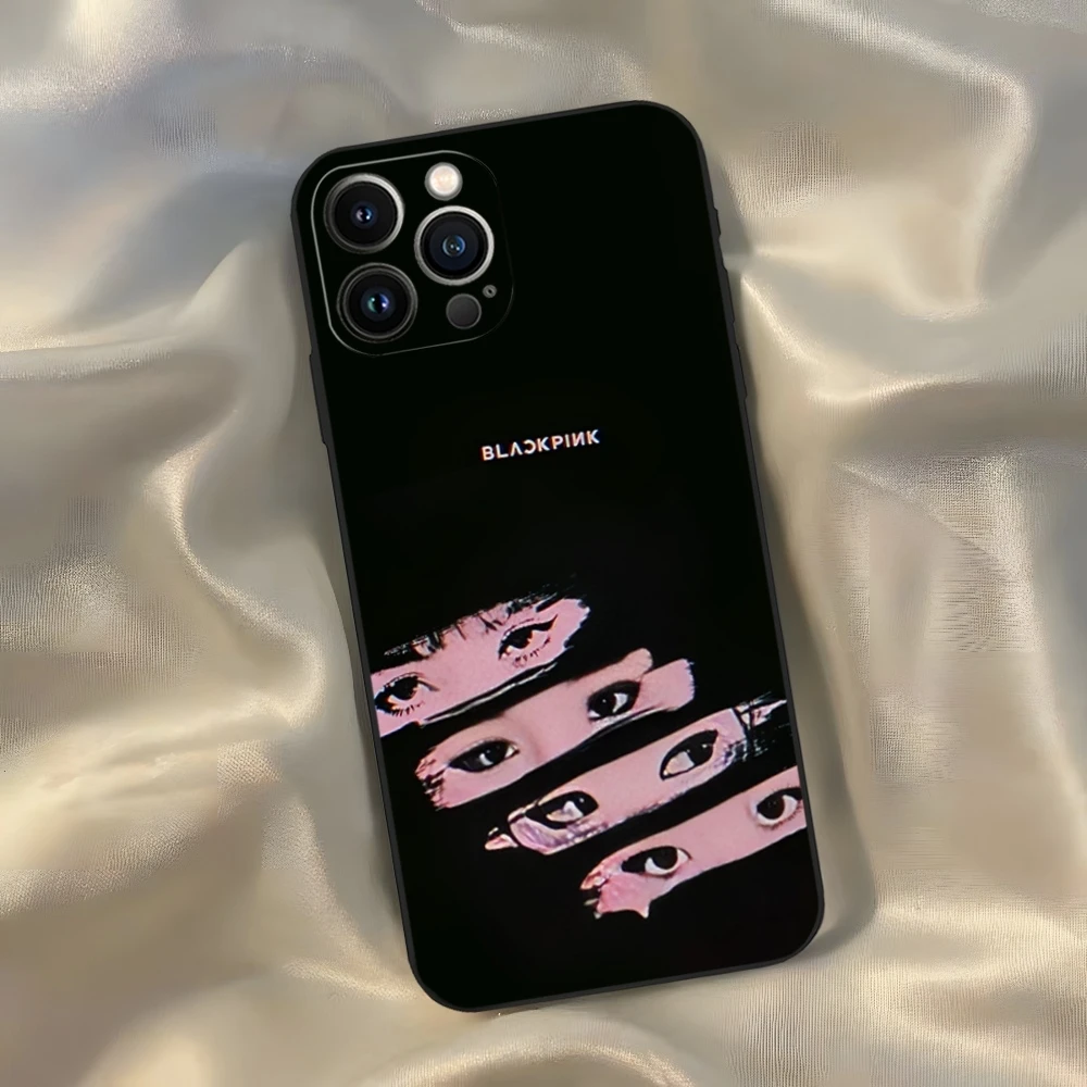 Kpop-BLACKPINKs-Girls Чехол для телефона Iphone 16 15 14 13 12 11 Pro Max Xr X Xs Mini 8 Plus SE 2022 черный мягкий