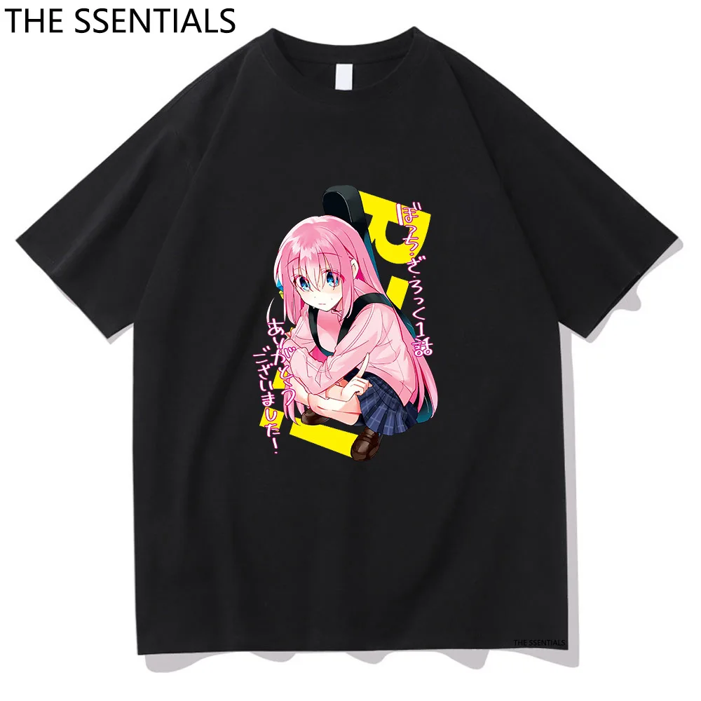 

Футболка Bocchi The Rock Hitori Gotou, Готическая крутая футболка с графическим принтом, Мужская модная хлопковая одежда, винтажные футболки с коротким рукавом