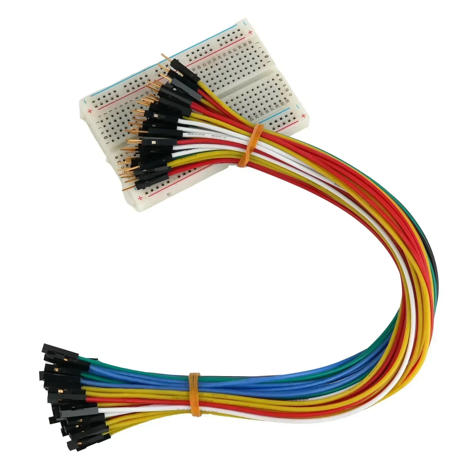 Фото 60 шт. 2,54 мм перемычки Dupont 30 см 22AWG силиконовый кабель позолоченные клеммы для Arduino Raspberry Pi PCB DIY проекты №2
