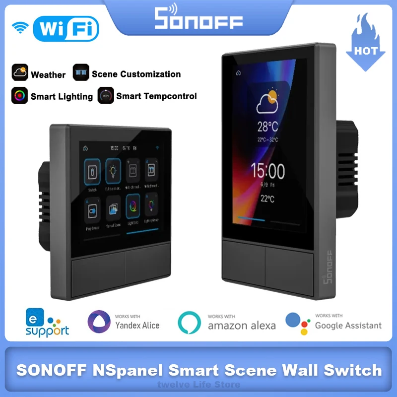 

Переключатель SONOFF NSPanel с поддержкой Wi-Fi и голосовым управлением