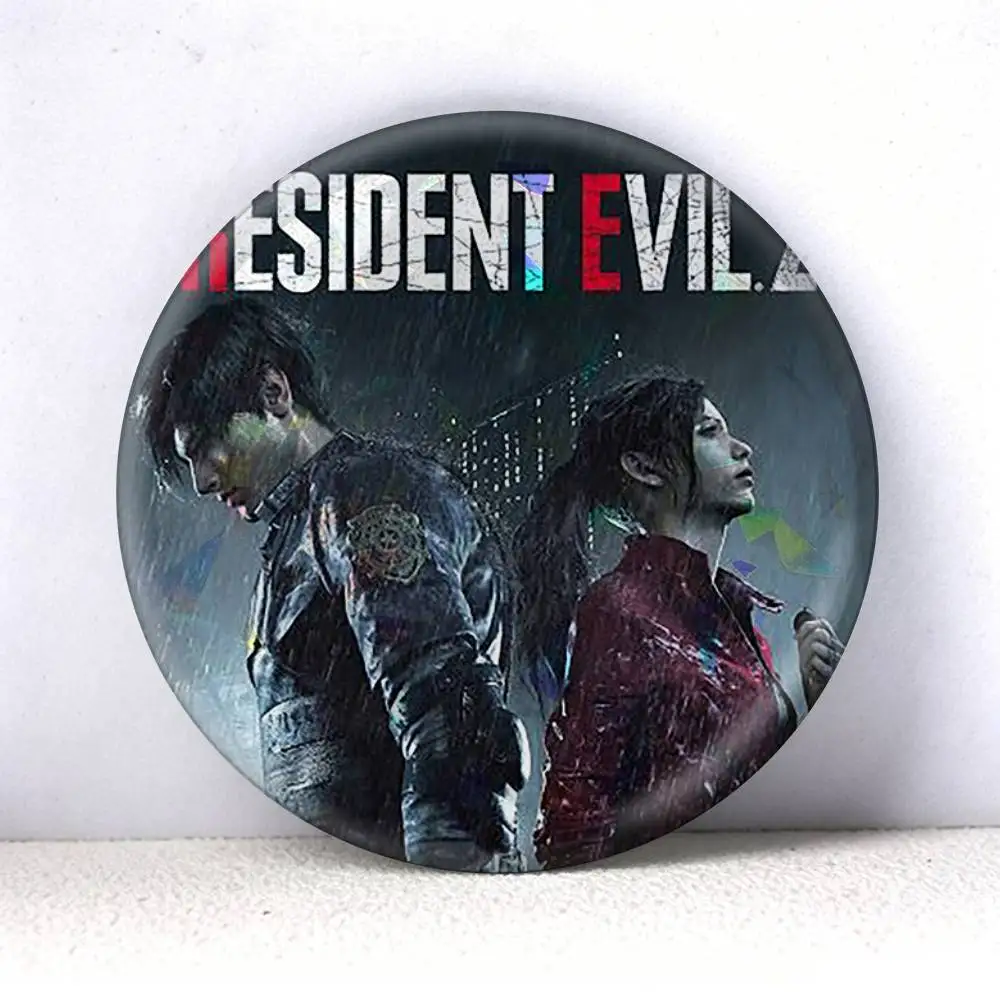 Фото Пин-значок/брошь Resident Evil (75мм, 58мм, 44мм, 25мм) для рюкзаков, головных уборов, аксессуаров, игрушек №5