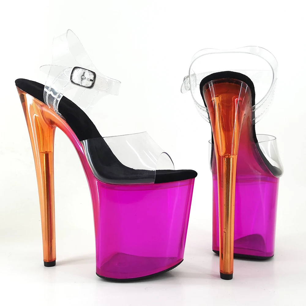 Leecabe 8Inch/20cm PVC upper Women's Platform Sandals  party High Heels Shoes Pole Dance Shoes