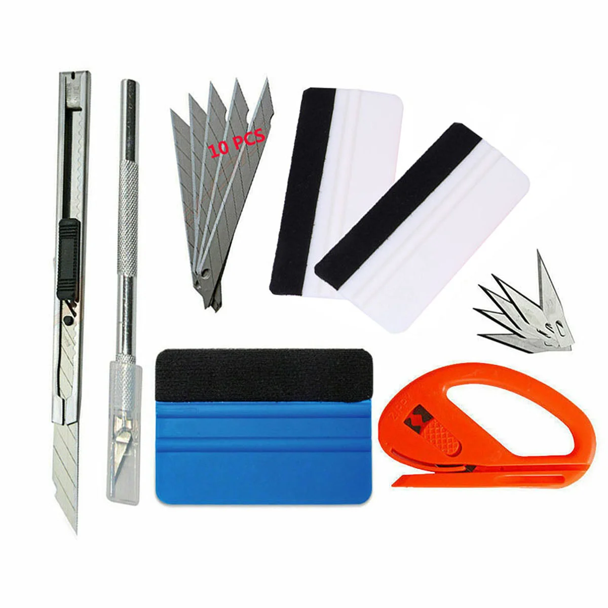 

7pcs Professional Carbon Fiber Magnetic Stick Squeegee Cutter Vinyl Wrap Car Tools Set Auto Window Tint Tool Film Sticker