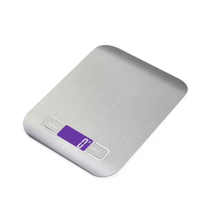

LCD Digital Electronic Scales Portable Stainless Steel Kitchen Food Weight Scales 1-5000g Kitchen Scale Tool