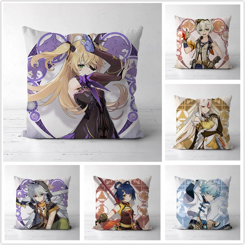 

Genshin Impact Two Sides Decor Pillow Cushion Case Cover