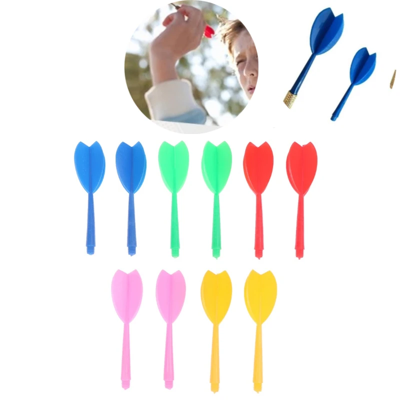 

10Pcs 6mm ABS Shaft Thread Diameter One-Piece Dart Tail Flight Darts Replacement Accessories Durable Plastic Darts