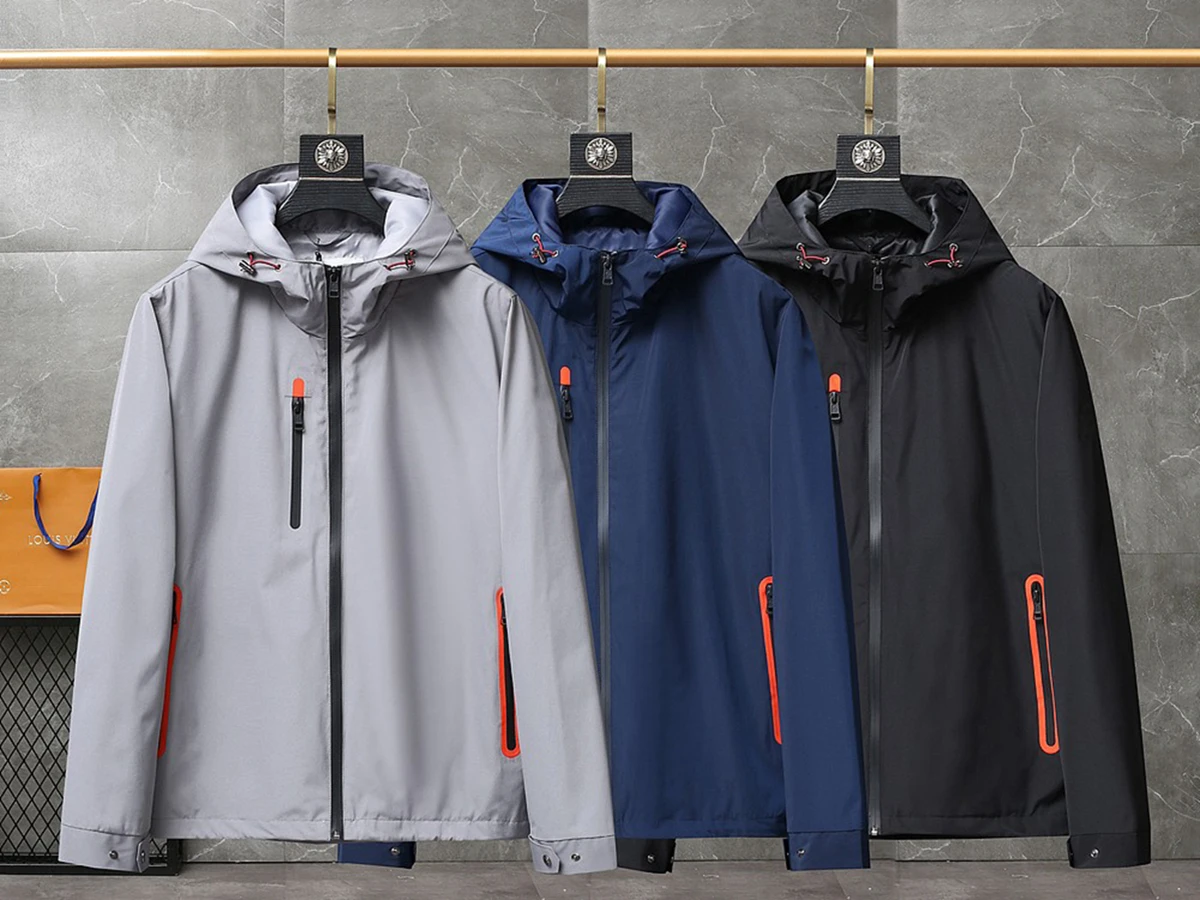 

2022 Autumn New Men's Jacket Waterproof Functional Hooded Windbreaker Jacket High Quality Business Casual Zipper Cardigan