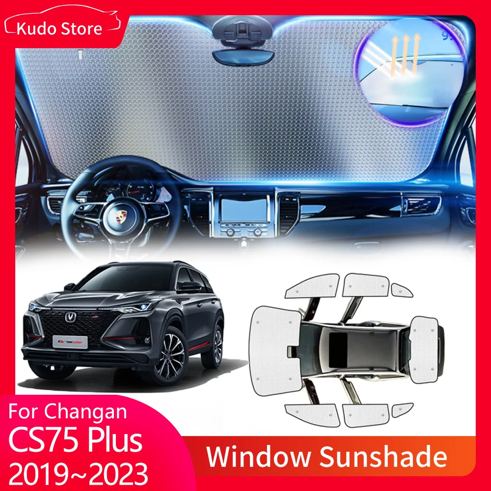 

Full Coverage Sunshades for Changan CS75 Plus 2019~2023 Rear Sun Protecti Windshield Curtain Front Windows Visor Mat Accessories