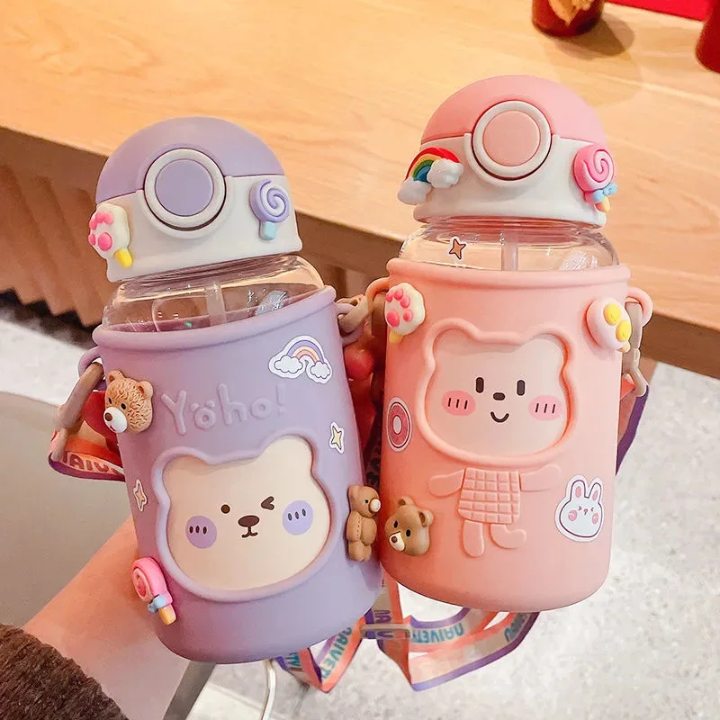 

Portable Pipette Cup 620ml High-capacity Baby Feeding Cup Water Bottle Water Cups Wholesale Plastic Straw Cup Wide Mouth Design