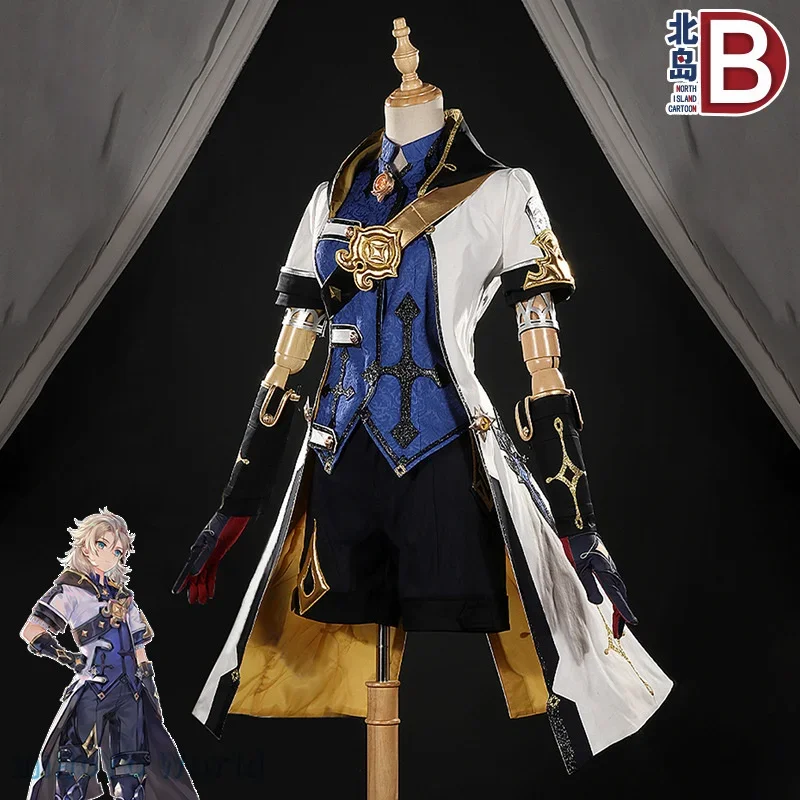 MiHoYo Genshin Impact Game Albedo Косплей Униформа Костюм Mondstadt Мужской Унисекс Comic Con Вечеринка