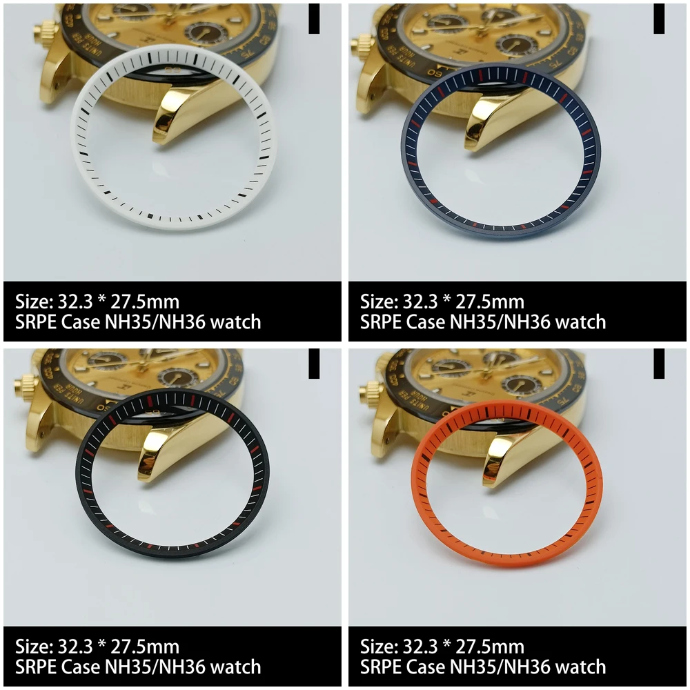 

NH35/36 кольцо для главы часов, подходит для часов SRPE CaseNH35/36, Сменное жесткое пластиковое внутреннее кольцо, размер 32,3*27,5 мм
