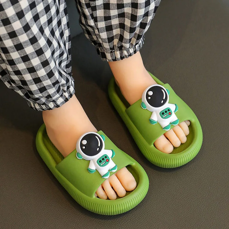 Children'S 2023 Summer Slippers  Cartoon Space Astronauts Non-Slip Indoor Household Soft Slippers for Boys and Girls