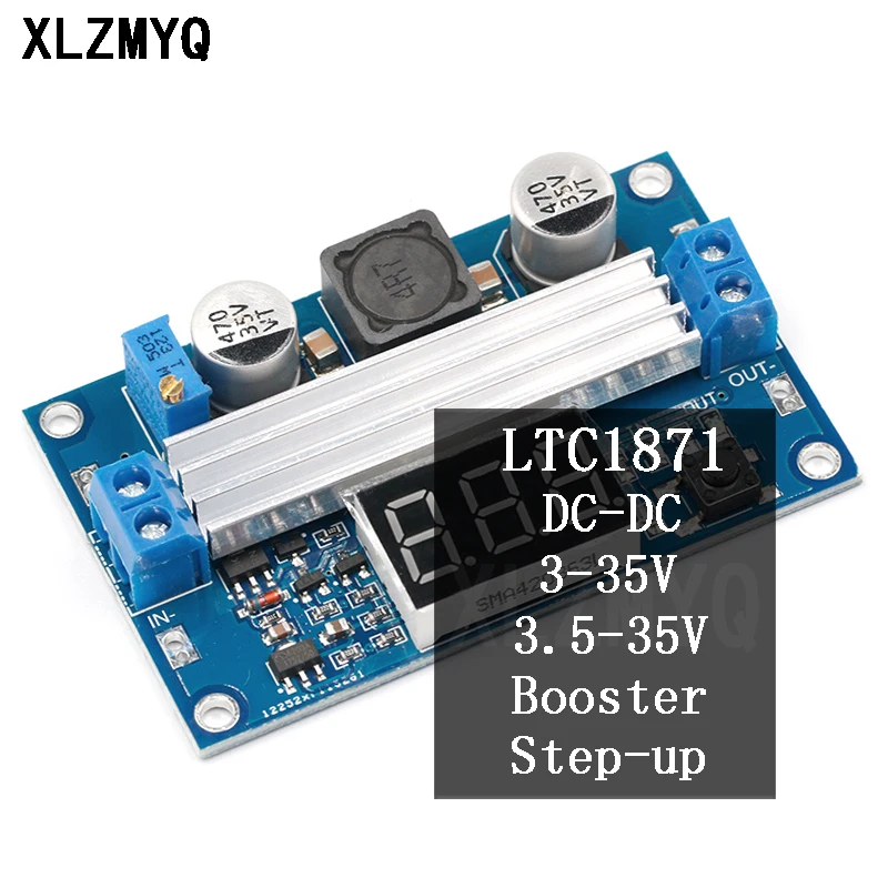 

LTC1871 DC-DC 3~35V to 3.5~35V Booster step up Step-up module Converter Regulated Power Supply + VoltMeter