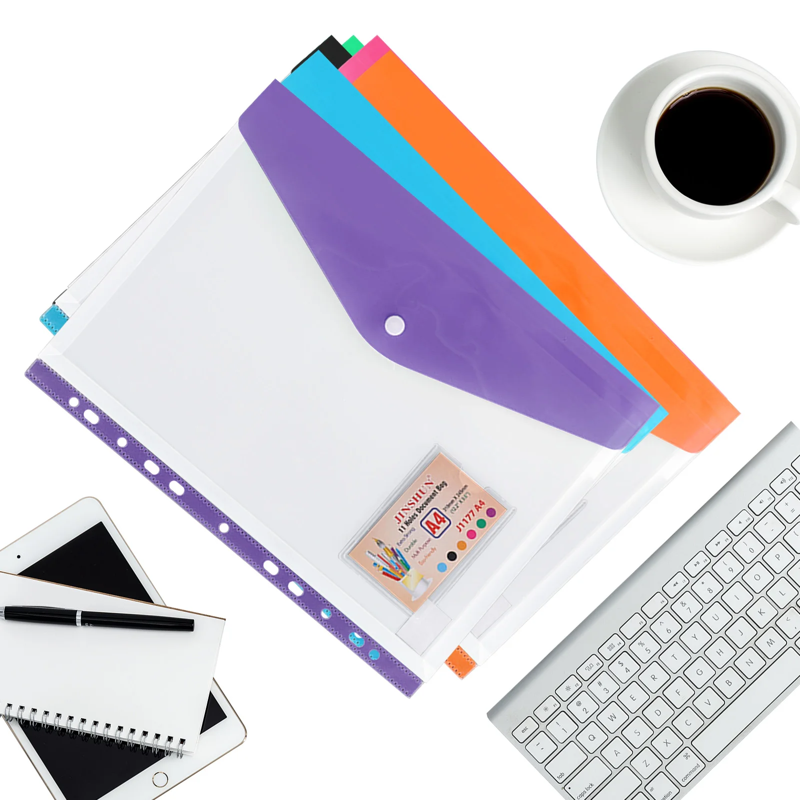 

Envelopes Binder Pocket Envelope File Pouch Clear Document Organizer Dividers Transparent Loose-Leaf Bag For School Home Office