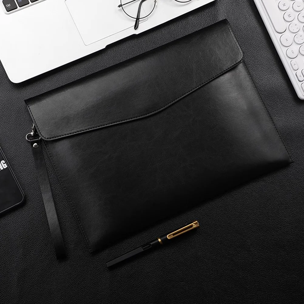 

Office High-capacity File Holder Package Pu Folder Carrying Case Pouch Files Bag Coupon Organizer