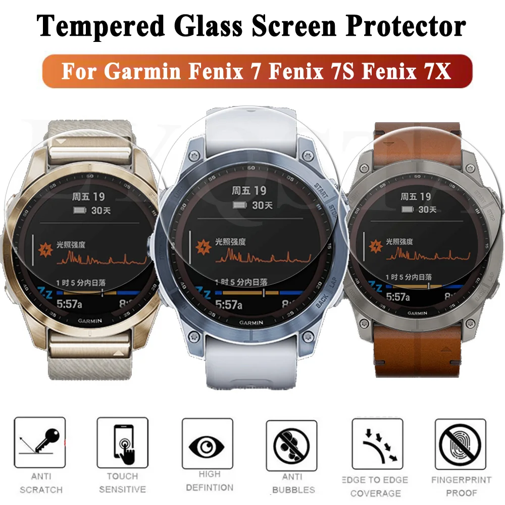 

3Pcs 9H Premium Tempered Glass For Garmin Fenix 7 7S 7X 5 6S 6X 6 Pro Smartwatch Screen Anti-scratch Protector Film Accessories