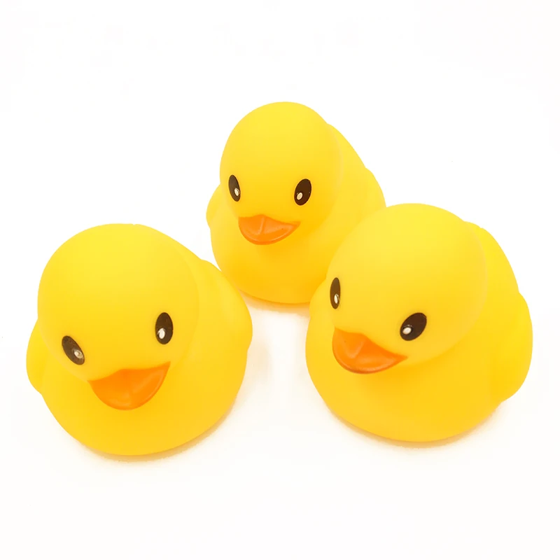 1pc 11cm Baby Water Bathing Baby Bath Toys Rubber Big Yellow Ducks Children Summer Swimming Pools Bath Toys for Toddlers